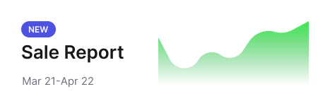 A visually appealing green and white background displaying the words "Sale Report" in a bold font.